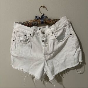 We The Free - Free People White Jean Shorts